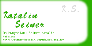 katalin seiner business card